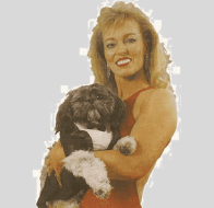 Linda Craft in 2004 - holding a fluffy dog